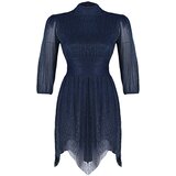 Trendyol Dark Navy Blue Sparkling Waist Evening Dress | shoptok.hr