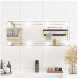  Zidno ogledalo s LED svjetlima 30 x 80 cm stakleno pravokutno | shoptok.hr