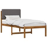  Krevetni okvir s tapiciranim uzglavljem Prirodna i svjetlosiva - Prirodna i svjetlosiva 80 x 200 cm | shoptok.hr