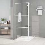 Pregrada za tuš bijela 80 x 195 cm s prozirnim staklom ESG | shoptok.hr