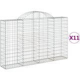  Lučne gabionske košare 11kom 200x30x120/140cm pocinčano željezo | shoptok.hr