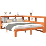  Krevet s regalom za knjige bez madraca 135 x 190 cm od borovine | shoptok.hr