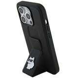  Originalna torbica KARL LAGERFELD Hardcase KLHCP14XGSACHPK za iPhone 14 Pro Max (Gripstand Saffiano choupette PIN / crna | shoptok.hr