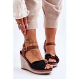Kesi Women's Wedge Sandals with Black Candice Cene