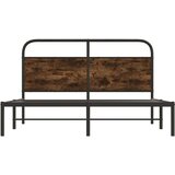  Okvir kreveta bez madraca dimljena boja hrasta 150x200cm drveni | shoptok.hr