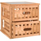  Noćni ormarić 34 x 34 x 34 cm od masivnog drva oraha | shoptok.hr