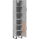  Visoka komoda siva betona 34,5x34x180 cm od konstruiranog drva | shoptok.hr