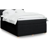 vidaXL Box spring postelja z vzmetnico črna 160x200 cm blago | Shoptok.si