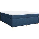  Krevet s oprugama i madracem plavi 200 x 200 cm od tkanine | shoptok.hr