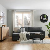 Mömax Sedežna Garnitura Lyon C, Temno Siva, Ležišče, Predal | Shoptok.si
