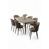 Hanah home Trpezarijski set, 7 dijelova, bež Slike