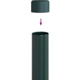 vidaXL Ograjni stebri 2 pcs Zelena 100 cm Jeklo s prašnim premazom | Shoptok.si