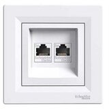 Utičnica RJ45x2 CAT5E, dvos., bijela ASFORA | Eponuda.ba