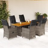  7-dijelni vrtni blagovaonski set sivi od poliratana | shoptok.hr