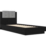  Okvir kreveta s uzglavljem s uzglavljem Crni hrast 80 x 200 cm | shoptok.hr