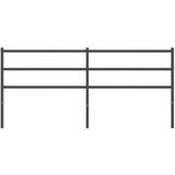  Metalno uzglavlje crno 193 cm | shoptok.hr