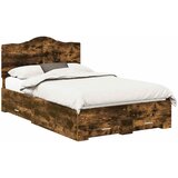  Krevetna konstrukcija s ladicama Dimljeni hrast 120 x 200 cm | shoptok.hr