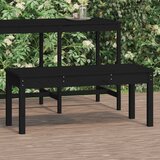 vidaXL Vrtna klupa crna 109x44x45 cm od masivne borovine Cijene