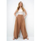 Trend Alacati Stili ženske pantalone Alc-X13879, široke nogavice, smeđe | Eponuda.com