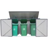  Westman - Metalno spremište za kante za smeće / spremište za alat i bickle - 100x235x131 cm | shoptok.hr