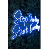 Wallity Stop Thinking Start Drinking - Blue Blue Decorative Plastic Led Lighting Cene