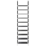  Stalak za cipele 10 razina crni 44x28x180 cm netkana tkanina | shoptok.hr