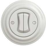  Reblig - Retro keramički beli dvostruki prekidač za stepenište sa okvirom br. 6+6 | Eponuda.com