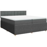  Krevet s oprugama i madracem tamnosivi 200 x 200 cm od tkanine | shoptok.hr