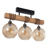 Brilagi Plafonski luster WOOD GLASS 3xE27/60W/230V borovina/crna/zadimljeno braon | Eponuda.com