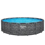  APX365™ Frame Pool, odporen na zimo, kompletni set, Ø 549 x 132 cm - Komplet z bazenom, sistemom peščenega filtra, filtrirnimi kroglicami, varnostno lestvijo, ponjavo, obliži za popravilo | Shoptok.si