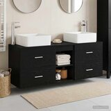  Set ormarića za kupaonicu 3 kom. Crni hrast 49,5 x 41 x 63 cm | shoptok.hr