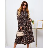 Resti Black and light brown patterned women's maxi dress | Eponuda.ba