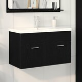  Kupaonski ormar Crni hrast 80 x 38,5 x 46 cm Konstruirano drvo | Eponuda.com