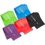 Rebel ACTIVE Set TPE traka za vežbanje Flat Band Ls-1, otpor 1,5-11,5 kg, 5 traka u setu, model RBA-3004 Cene