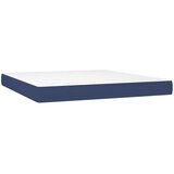  Box spring s madracem LED plavi 160x200 cm od tkanine | shoptok.hr