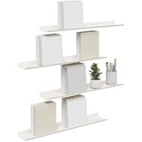  Lebdeća polica Zidne 4 pcs Bijeli 60 x 8,5 x 2,5 cm Čelik | shoptok.hr