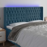  LED uzglavlje tamnoplavo 183 x 16 x 118/128 cm od tkanine Cijene
