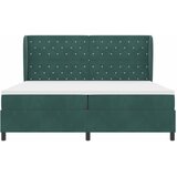  Krevet s opruga kutije Tamnozelena 200 x 200 cm Baršun | shoptok.hr