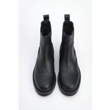 Marjin Women's Genuine Leather Elastic Side Band Daily Boots Yestin Black | Eponuda.ba