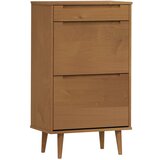 Furnova Omara za čevlje MOLDE rjava 59,5x35x103 cm trdna borovina, (21954487) | Shoptok.si