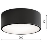  plafonsko svetlo sa senzorom cleo 1xE27/40W/230V, prečnika 20 cm, crno | Eponuda.com