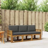  Set vanjskih sofa s jastukom 3 pcs Prirodna i antracit | Eponuda.com