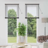 vidaXL Okenska roleta z zavesami Drugo Črna 80 x 130 cm Aluminij Cene
