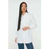 Trendyol White Closed Pat Cuff Detailed Shirt Cene