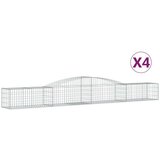  Lučne gabionske košare 4 kom 400x50x40/60 cm pocinčano željezo | shoptok.hr