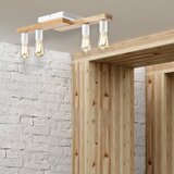  plafonski luster matte 4xE27/15W/230V bela/hrast | Eponuda.com