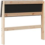  Tapecirani uzglavlje Sivo-smeđa 90 cm Čvrsto borovo drvo | shoptok.hr
