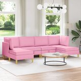  Modularni set sofe sa skladištem 6 pcs Ružičasta Tkanina | Eponuda.com