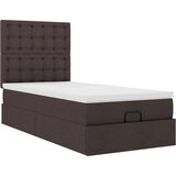 vidaXL Otomanski okvir kreveta s madraca tamnosmeđi 100x200cm tkanine | shoptok.hr