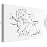  Slika - Quiet Charm of Nature (1-part) - Sleeping Koala in Black and White 90x60 Akustična | shoptok.hr